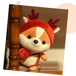 Gấu Bông Chó Shiba Cosplay Mềm Mịn Asam