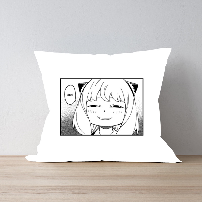 Gối in hình  Anya ver đen trắng Spy x Family Gia đình điệp viên chibi anime xinh xắn tiện lợi chất đẹp