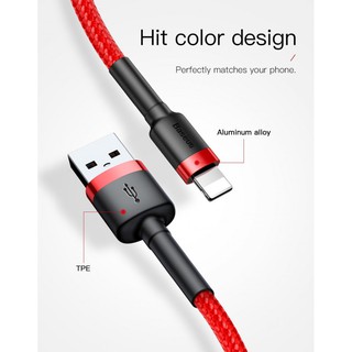 Cáp sạc iPhone  Baseus dài 1m 2.4A