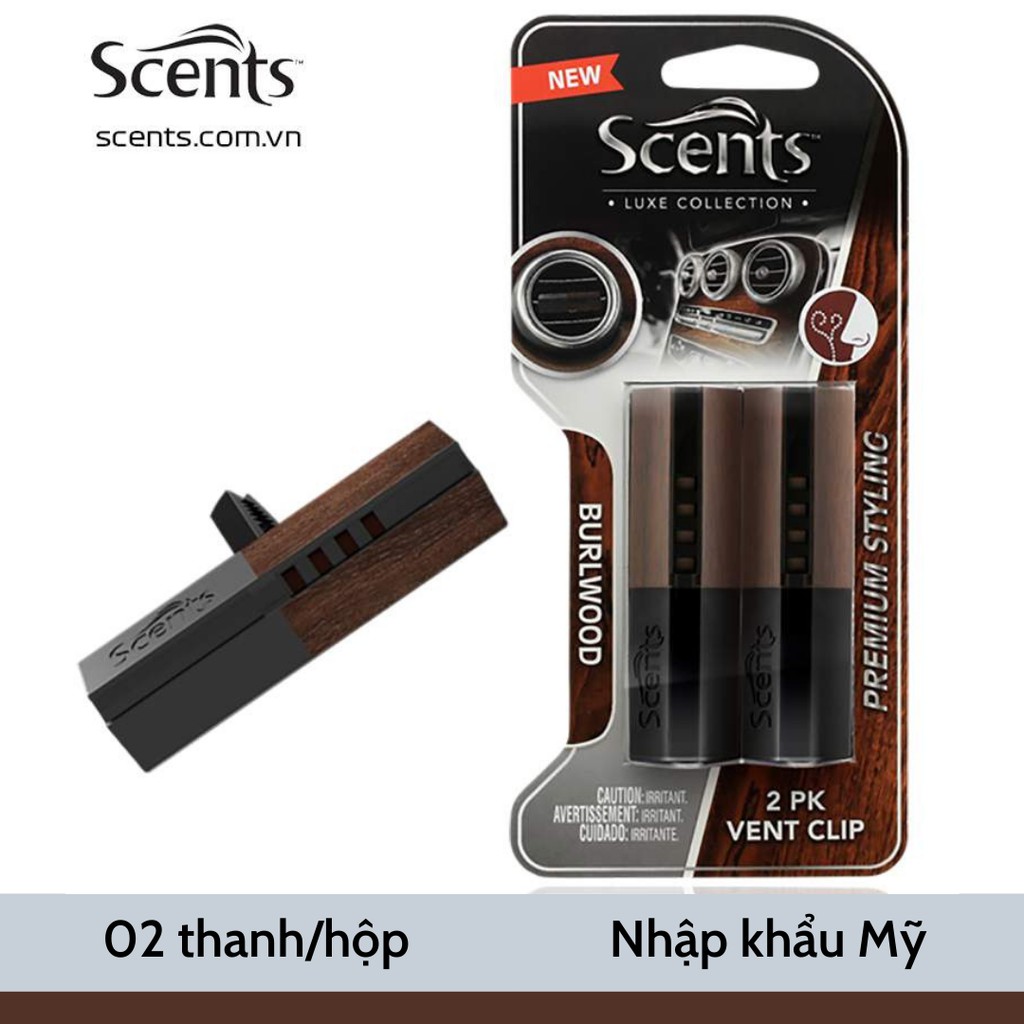 Nước Hoa Gài Cửa Gió Scents Luxe Vent (Hương Gỗ Thơm) Nhập Khẩu Mỹ