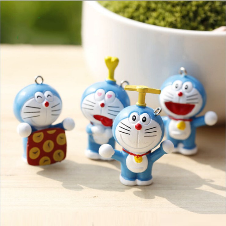 Bộ 4 tượng Chú mèo máy Doreamon ngộ nghĩnh