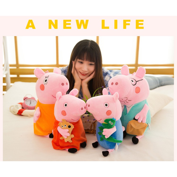 Gia đình Heo peppa nhồi bông đáng yêu nghộ nghĩnh 30cm