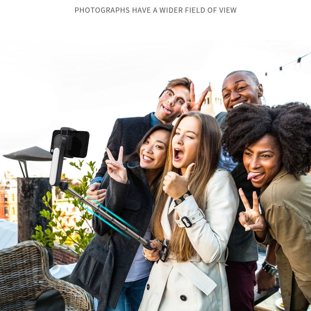 Gậy tự sướng Selfie Mini Gymbal điện thoại  L09 chống rung giá rẻ dùng quay Vlog - Tiktok Có Đèn Led gimbal