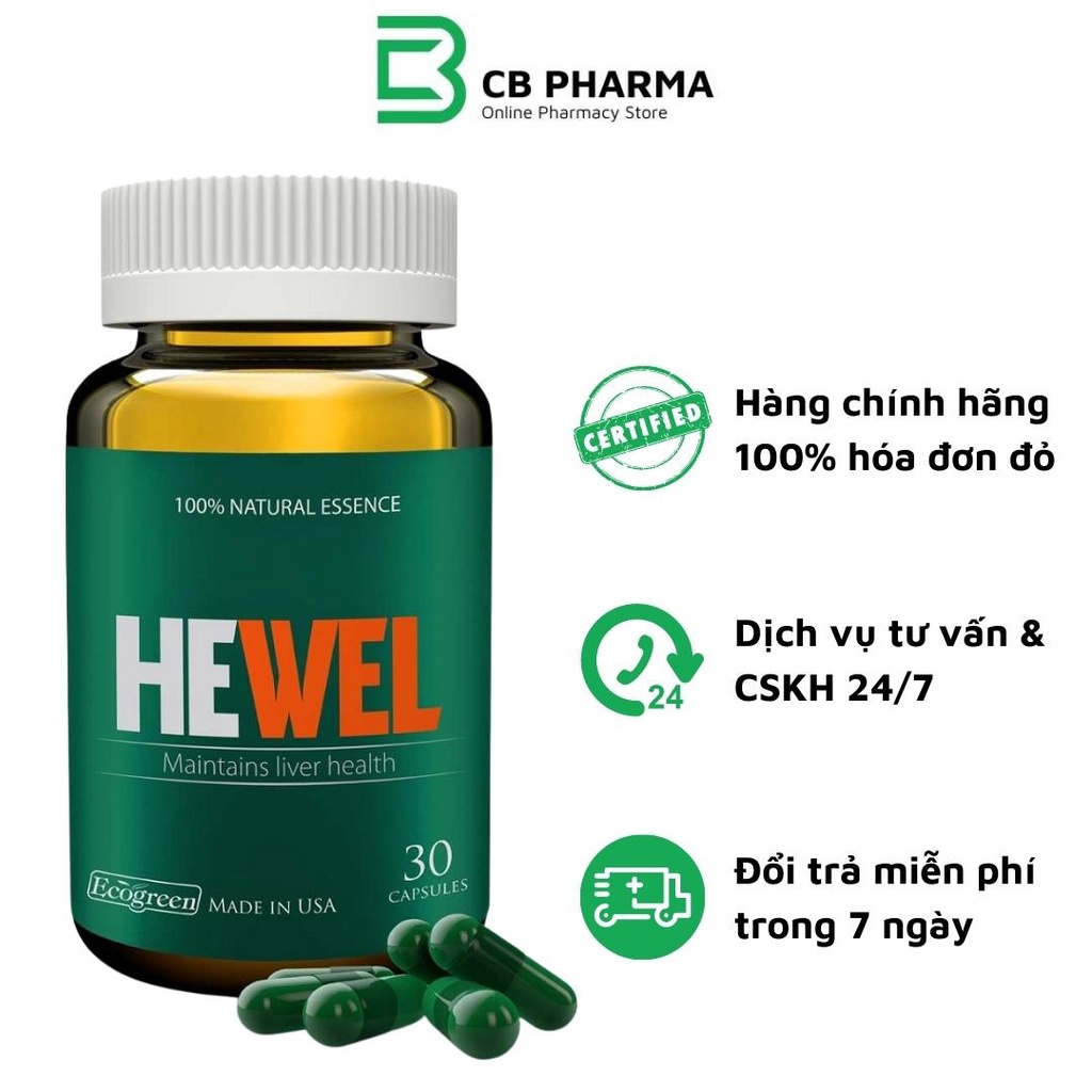 Viên uống HEWEL giải độc gan, chống độc, bảo vệ và tăng cường chức năng gan - có tem tích điểm đổi q