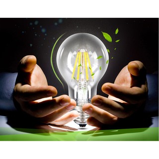 Bộ 2 bóng đèn LED dây tóc 8W siêu sáng (ánh sáng Trắng ấm)