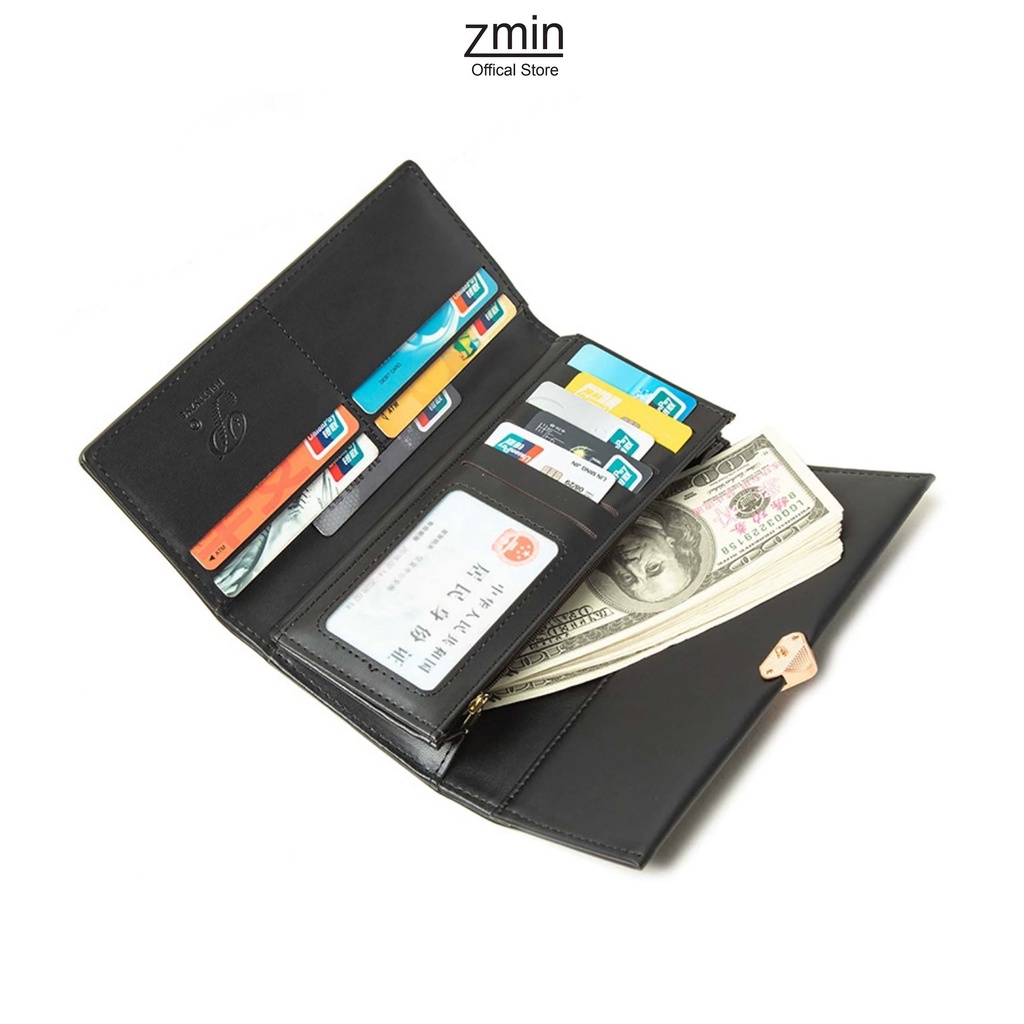 Ví nữ dài cầm tay Zmin, chất liệu da PU cao cấp - V009