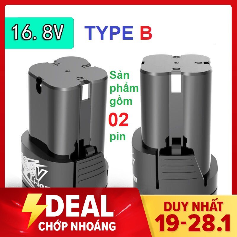 02 PIN MÁY KHOAN BẮT VÍT CẦM TAY 16.8V 16,6V TYPE A B 1500mAh