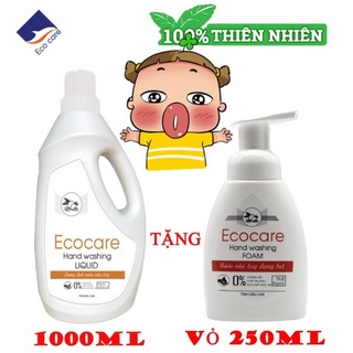 Nước rửa tay tạo bọt hữu cơ 1000ml, nước rửa tay diệt khuẩn tinh dầu cam tự nhiên