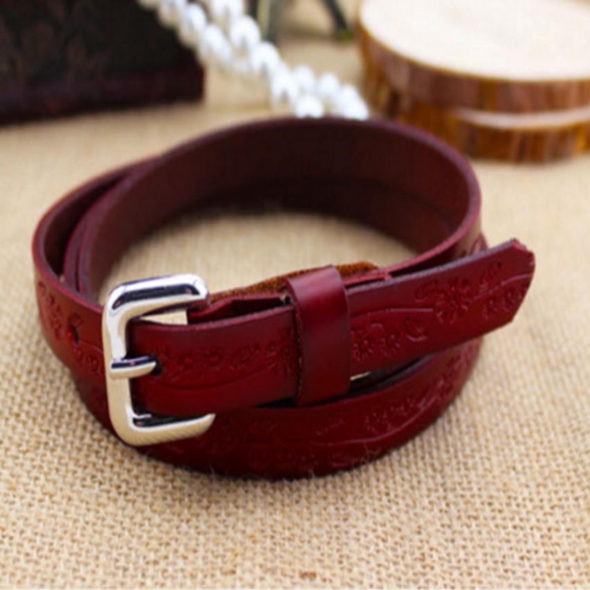 Thắt lưng nữ da thật dập họa tiết Đồ Da Thành Long 203810 Tặng 01 móc khóa hồ lô [SKM] | BigBuy360 - bigbuy360.vn
