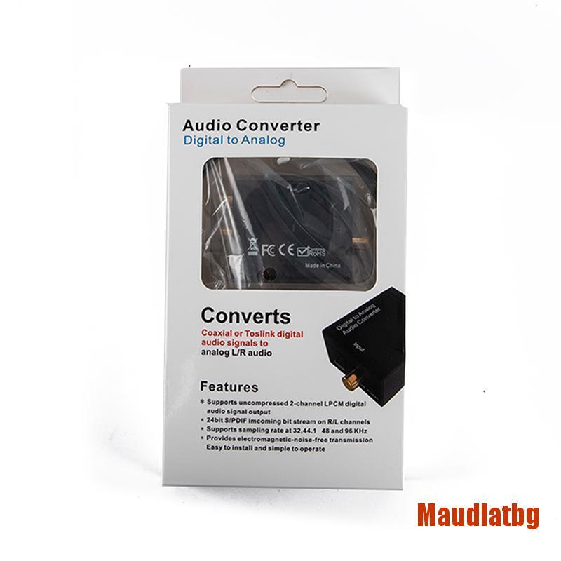 MAUBG Digital to Analog Audio Converter Fiber Toslink Coaxial Signal Audio Decod