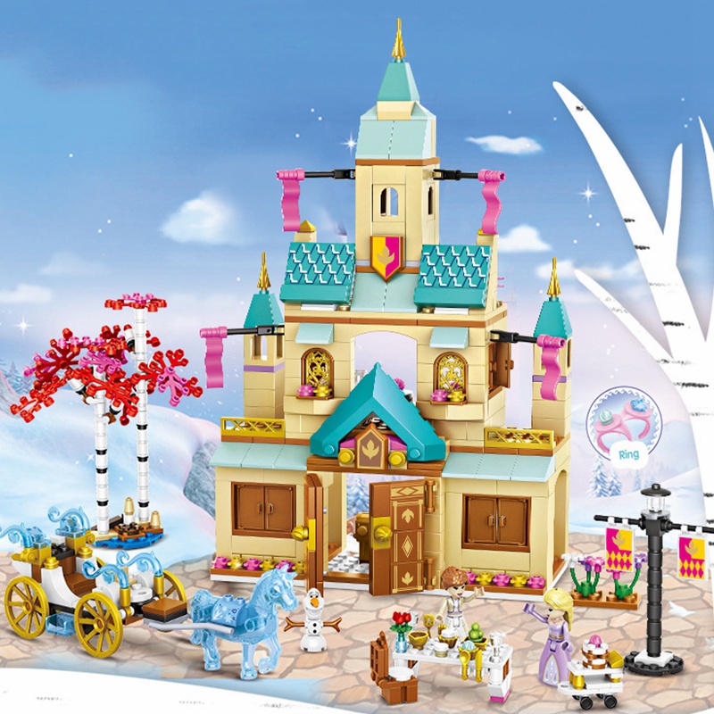 Lego Bộ Đồ Chơi Xếp Hình Lâu Đài Công Chúa 608 Mảnh Cho Bé