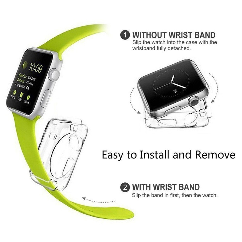 Vỏ Tpu Mềm Mỏng Bảo Vệ Cho Đồng Hồ Thông Minh Apple Watch Se 6 5 4 40mm 44mm 3 2 1 38mm 42mm