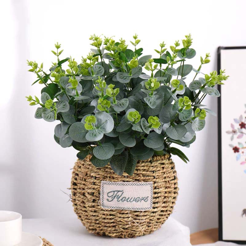 Hoa Giả 🌺 Cây lá táo giả 16 nhánh