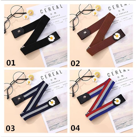 Thắt lưng da PU co giãn màu trơn thời trang năng động cho nữ