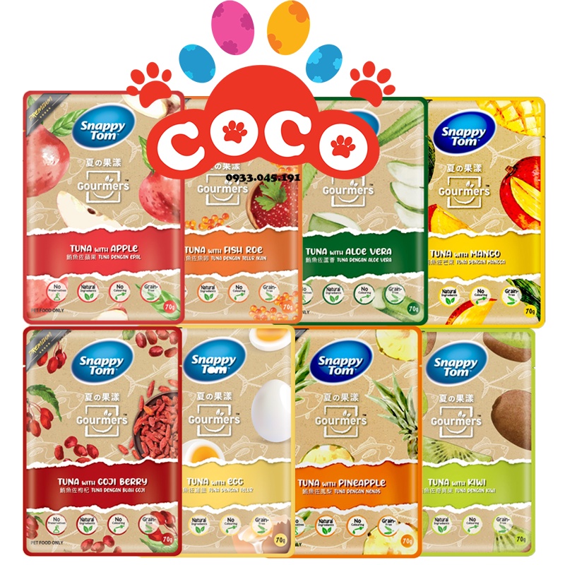 Pate mèo Snappy Tom Gourmers gói 70gr