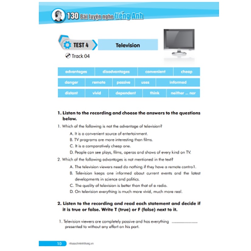 Sách - 130 bài luyện nghe tiếng Anh