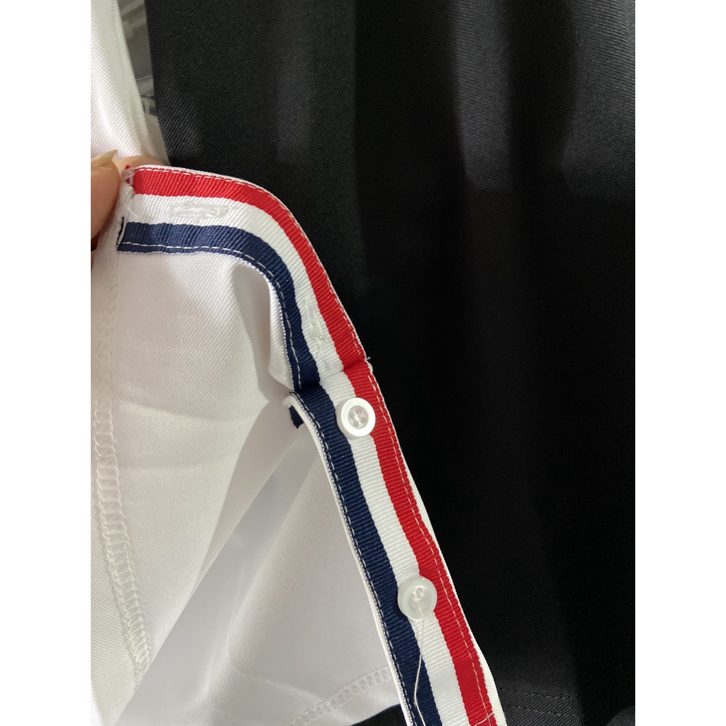 áo thun polo thom browne ,form rộng oversize nam nữ unisex