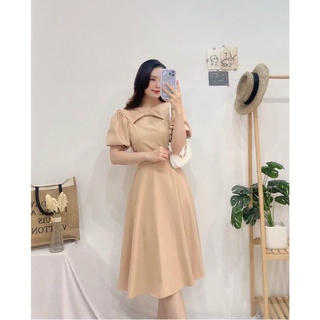 ĐẦM VÁY THIẾT KẾ CỔ NƠ NGỰC - Hàng Shop Chụp