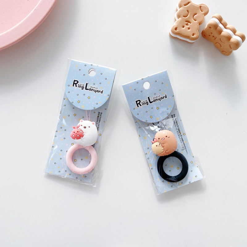 SANRIO Dây đeo silicon mềm chống rơi họa tiết hoạt hình dễ thương có thể sử dụng cho điện thoại