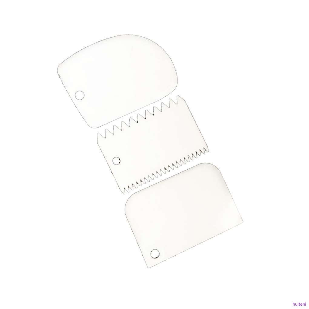 Set 3 Dụng Cụ Làm Bánh Kem Đa Năng Bằng Nhựa Có Thể Tái Sử Dụng