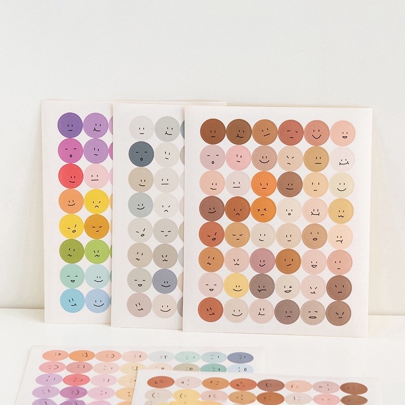 Sticker dán nhiều cảm xúc trang trí decor sổ