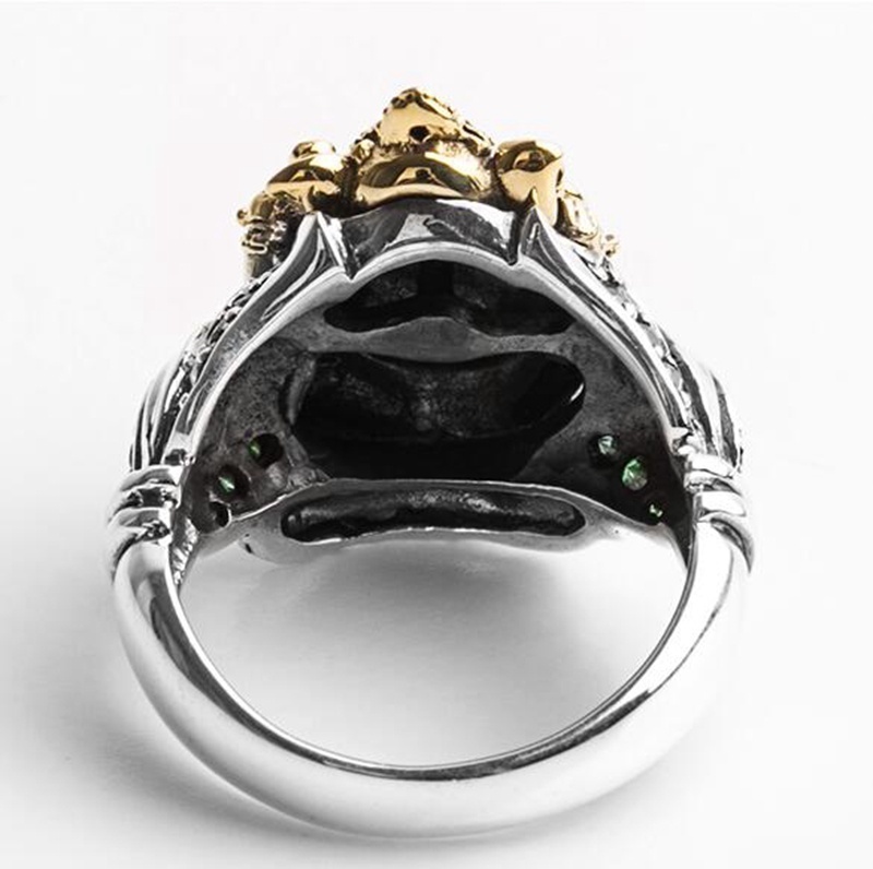 Nhẫn Thép Không Gỉ Hình Voi May Mắn Thời Trang punk Chất Lượng Cao Cá Tính Dành Cho Nam