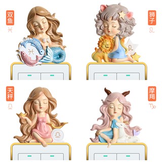 Miếng dán trang trí công tắc tường họa tiết hoạt hình 3d độc đáo