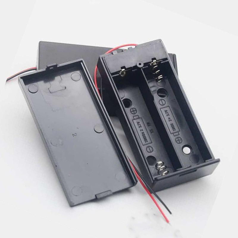 Hộp Pin 18650 2 cell có nắp và công tắc