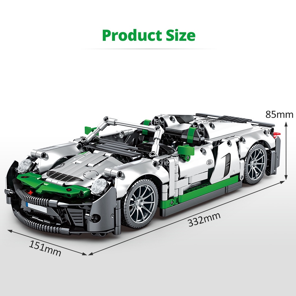 Đồ Chơi Lắp Ráp Kiểu Lego Mô Hình Siêu Xe Porsche 918 Spyder SY8610 Điều Khiển Từ Xa RC Với 1016 PCS Tỉ Lệ 1:14