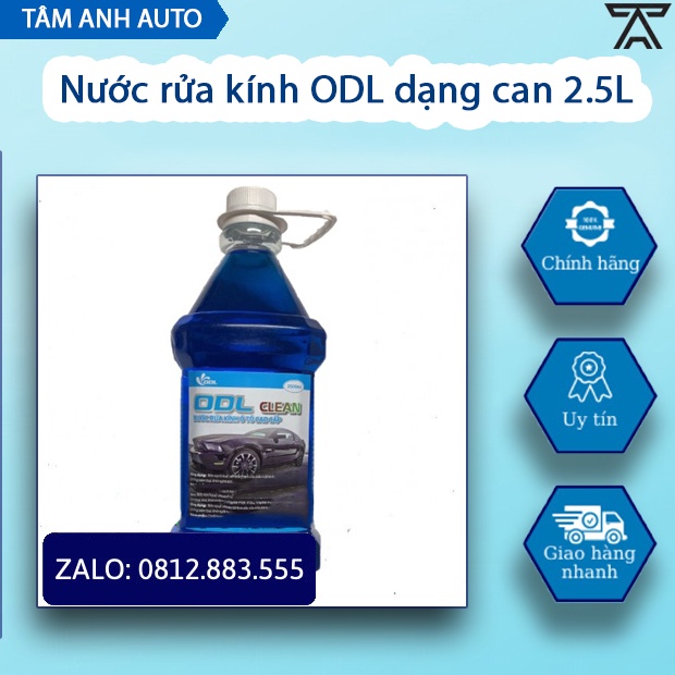 ( Rẻ vô địch ) Nước rửa kính ODL dạng can 2.5L ( như ảnh bìa )