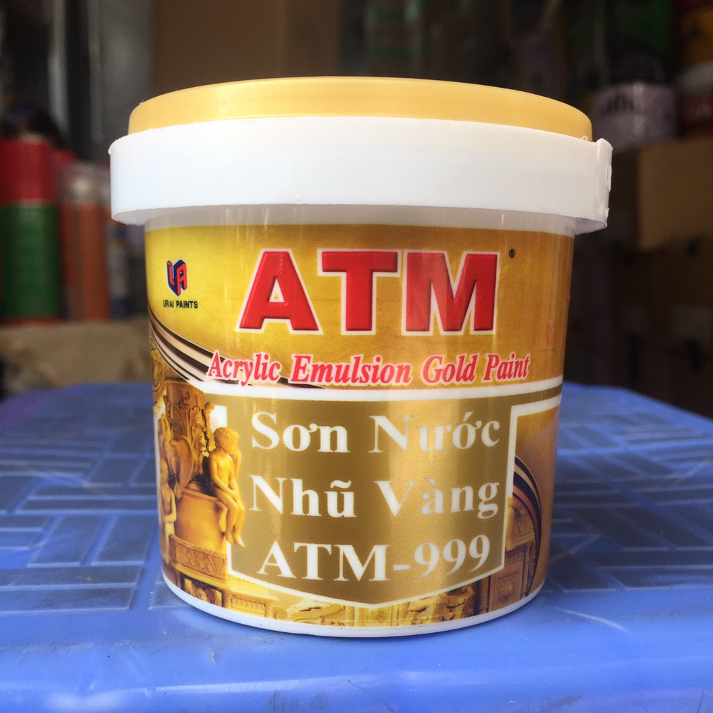 [Sơn chậu] Sơn nước nhũ vàng ATM 999 (225ml)