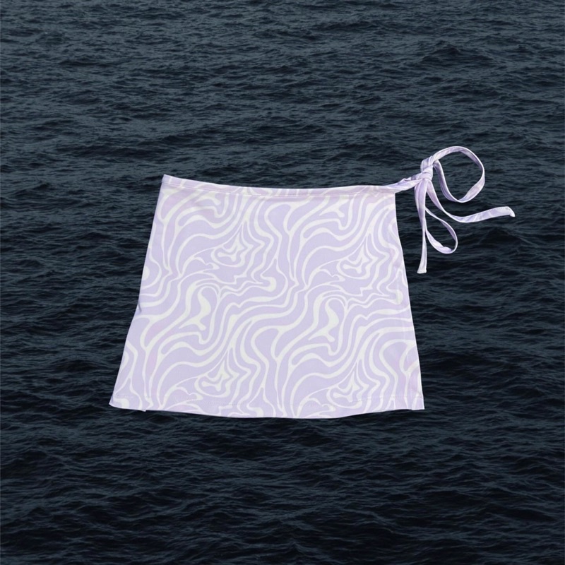 Bikini hoạ tiết Purple Groovy - Tím vằn pastel