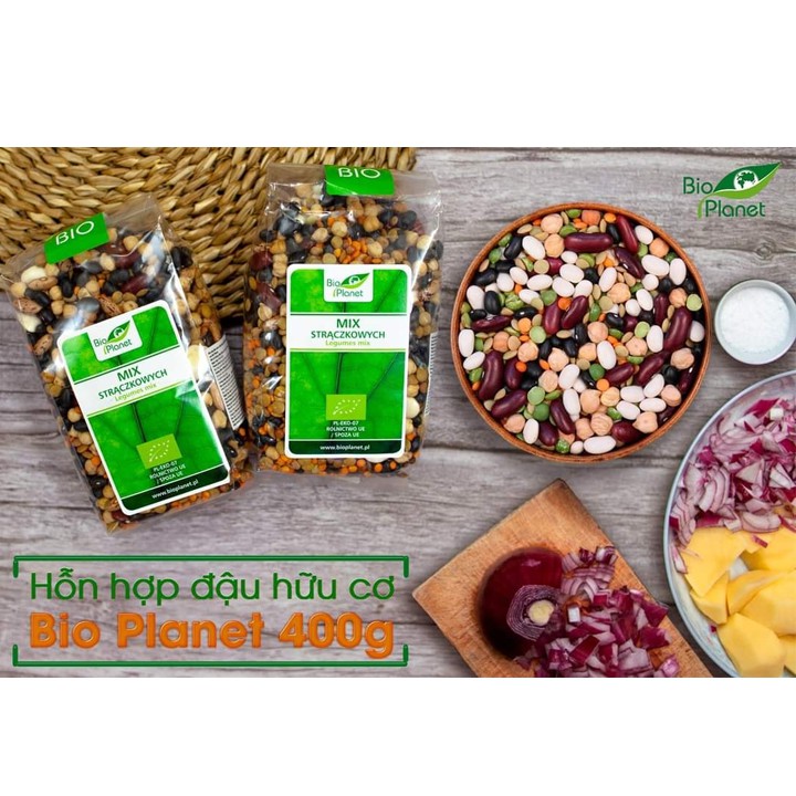 [Mã BMBAU50 giảm 7% đơn 99K] Hỗn hợp đậu dinh dưỡng hữu cơ Bio Planet 400g