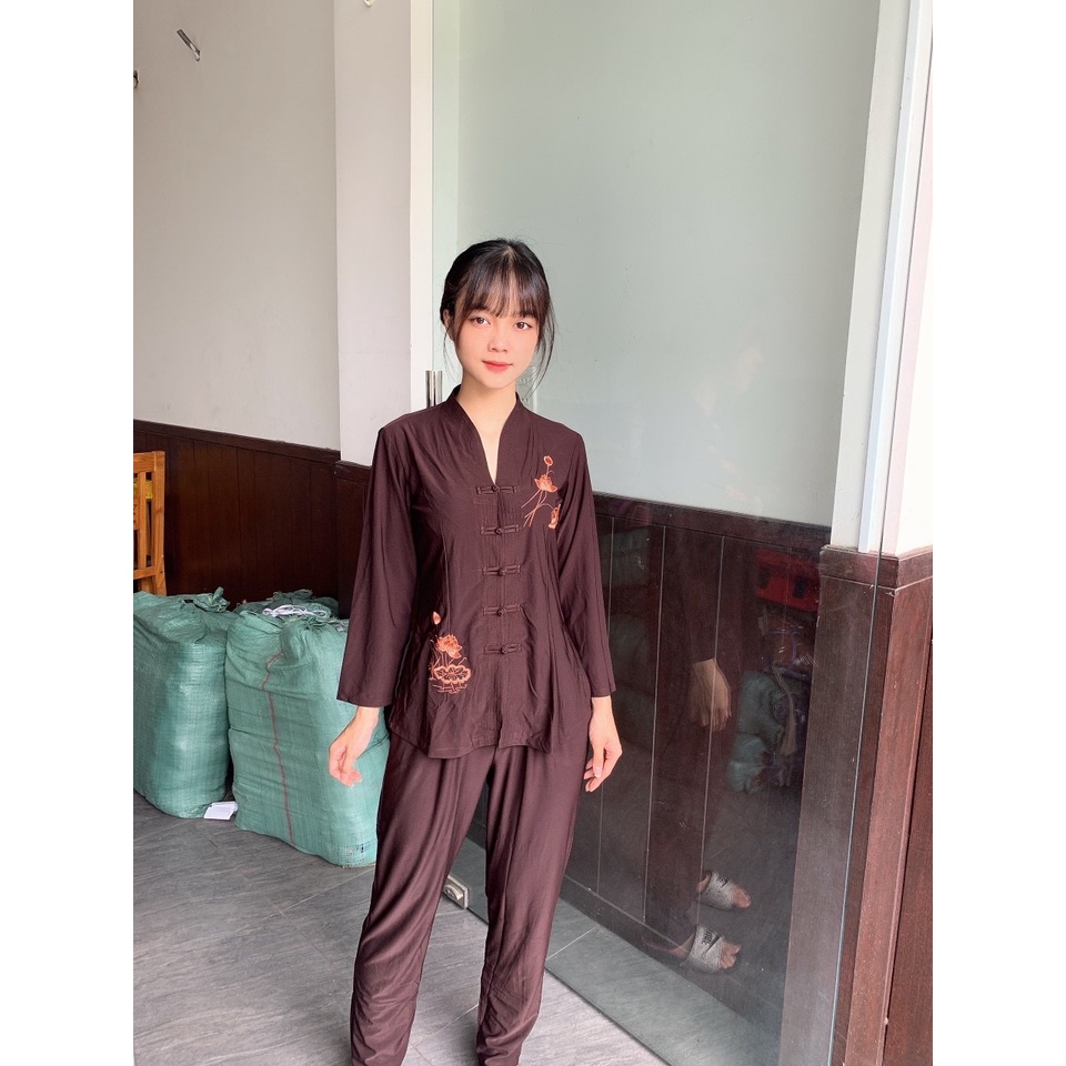 ĐỒ LAM# BỘ BÀ LAI TIM CHẤT LIỆU VẢI THUN CO GIÃN MỀN MÁT