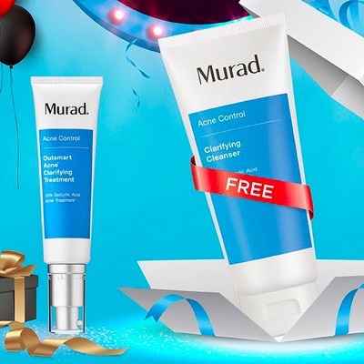 [Combo] Set Serum mun Murad Outsmart Acne Clarifying Treatment murad & Sữa rửa mặt mun Murad Clarifying