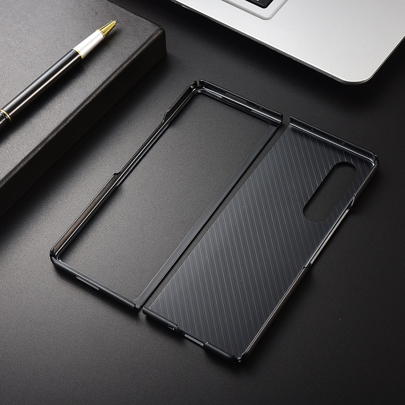 Ốp Điện Thoại Sợi Carbon Bảo Vệ Toàn Diện Cho Samsung Galaxy Z Fold 1 2 3 5G Z Flip 3 5G