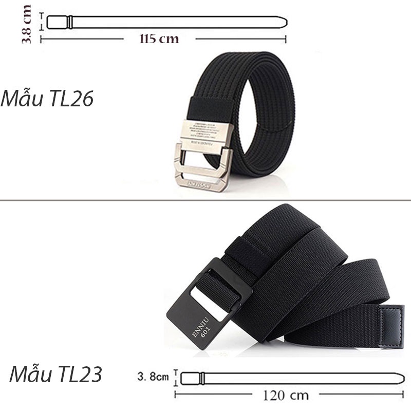 Dây lưng nam đẹp vải dù Dây nịt bụng nam trẻ trung thời trang