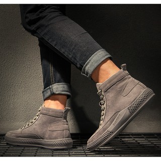 Giày boot nam da lộn cổ cao HOT 2019