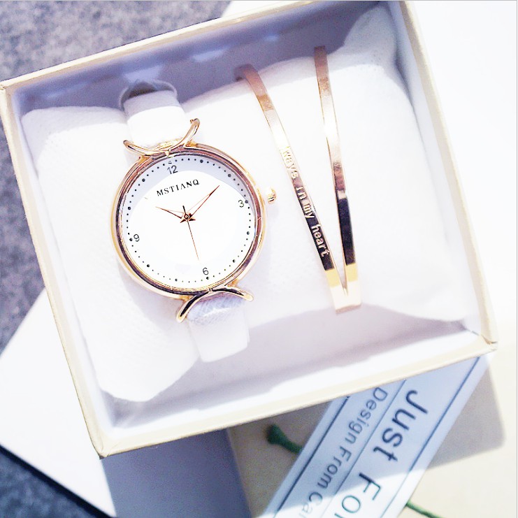 Đồng hồ nữ Mstianq h4 dây da cao cấp mặt tròn cực xinh | BigBuy360 - bigbuy360.vn