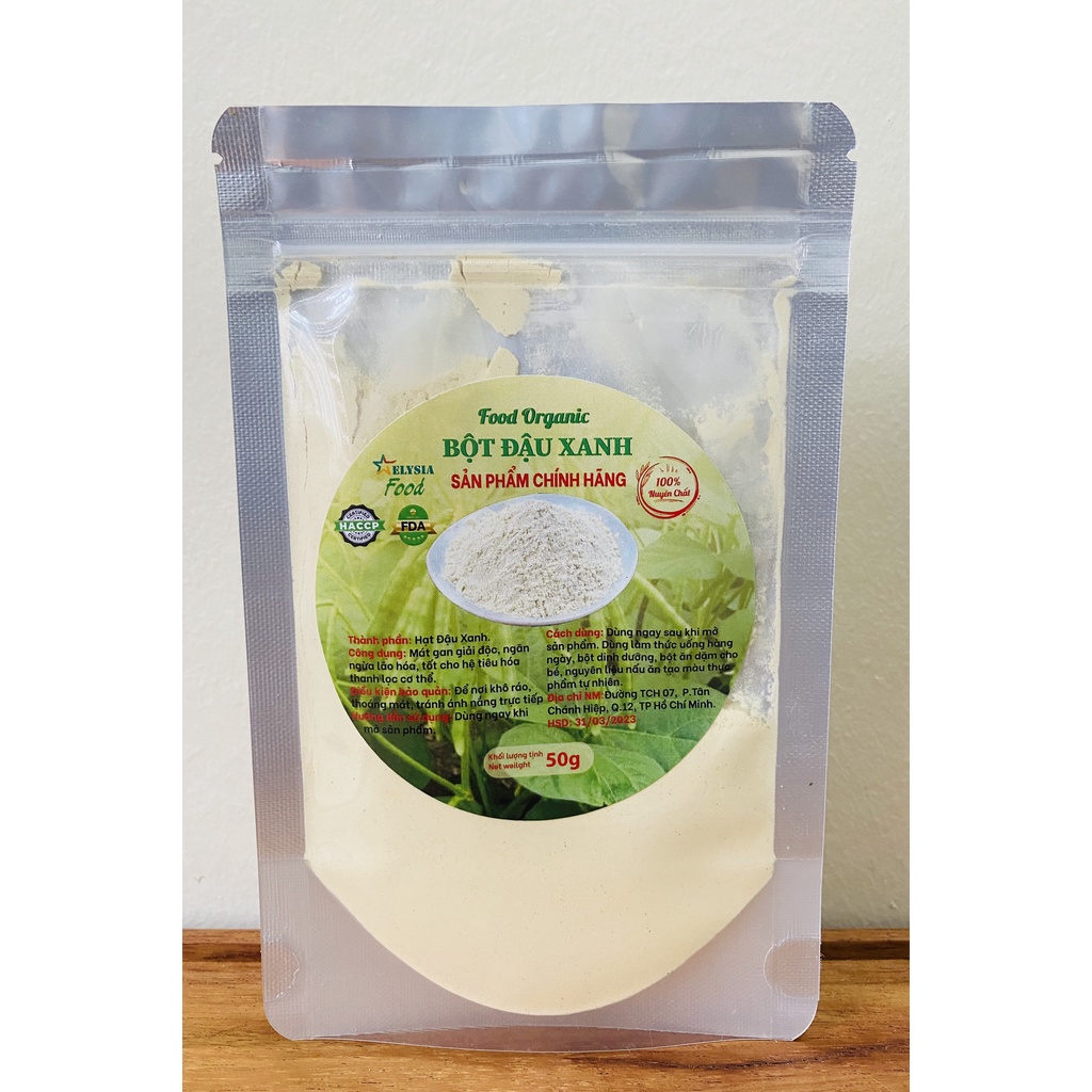 Bột Đậu Xanh Nguyên Chất Organic- Hàng Cao Cấp - Sạch, Ngon, Dinh dưỡng 10g, 50g