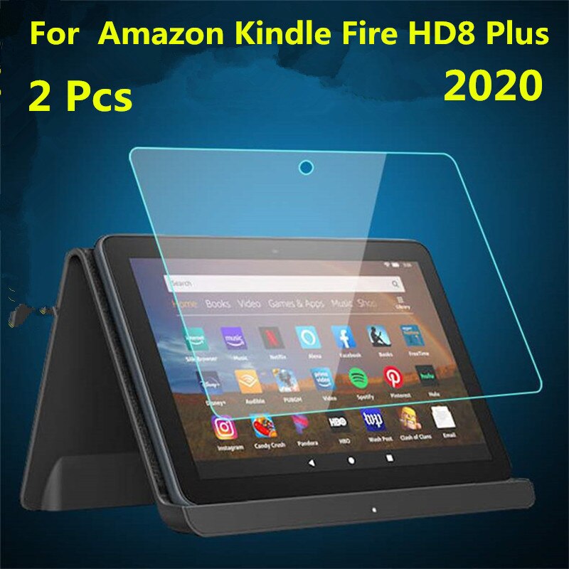 Set 2 miếng film cường lực bảo vệ màn hình máy tính bảng Amazon Kindle fire HD 8 plus 2020 8 inch