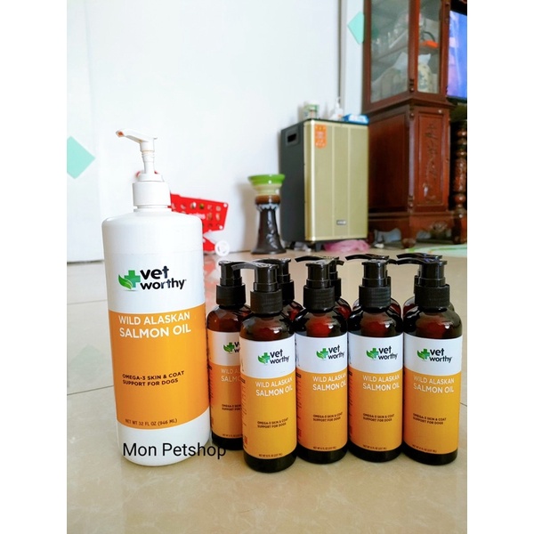 Dầu cá hồi Vet Worthy cho thú cưng chai 200ml