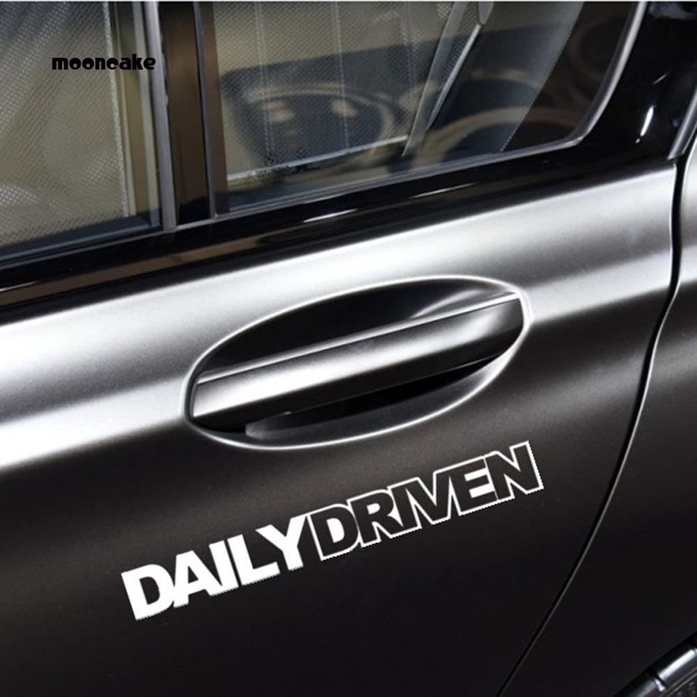 ☼Bánh Trung Thu☼Miếng Dán Phản Quang In Chữ Daily Driven Trang Trí Thân Xe Hơi / Xe Tải