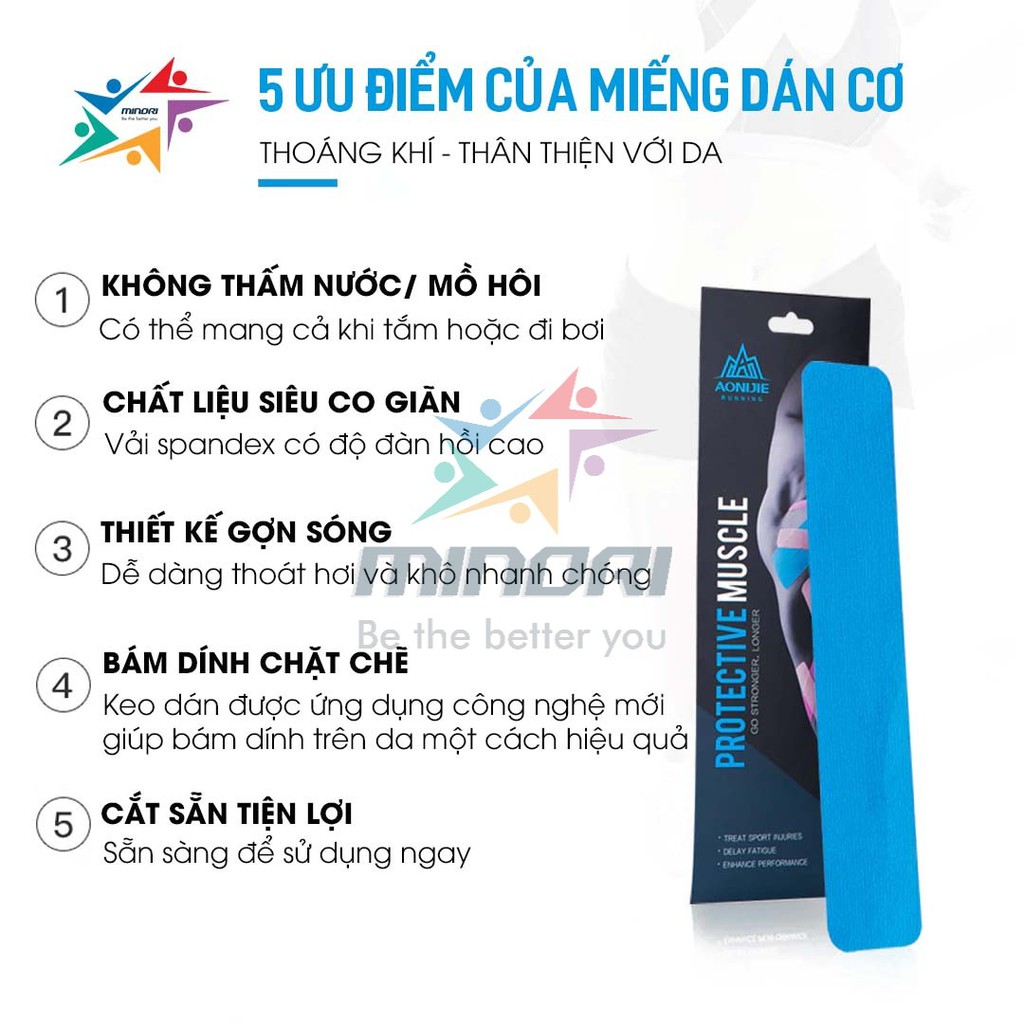 Băng Quấn Vải Thể Thao Tự Dán, Aonijie E4401 - Chống Nước, Miếng Dán Cơ Đàn Hồi