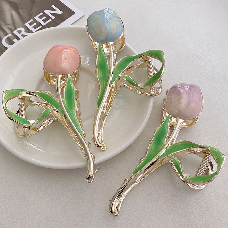 Haimeikang Kẹp tóc tulip phong cách hàn quốc mùa hè mới