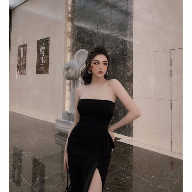 ĐẦM BODY CÚP NGỰC XẺ ĐÙI NHÚN EO