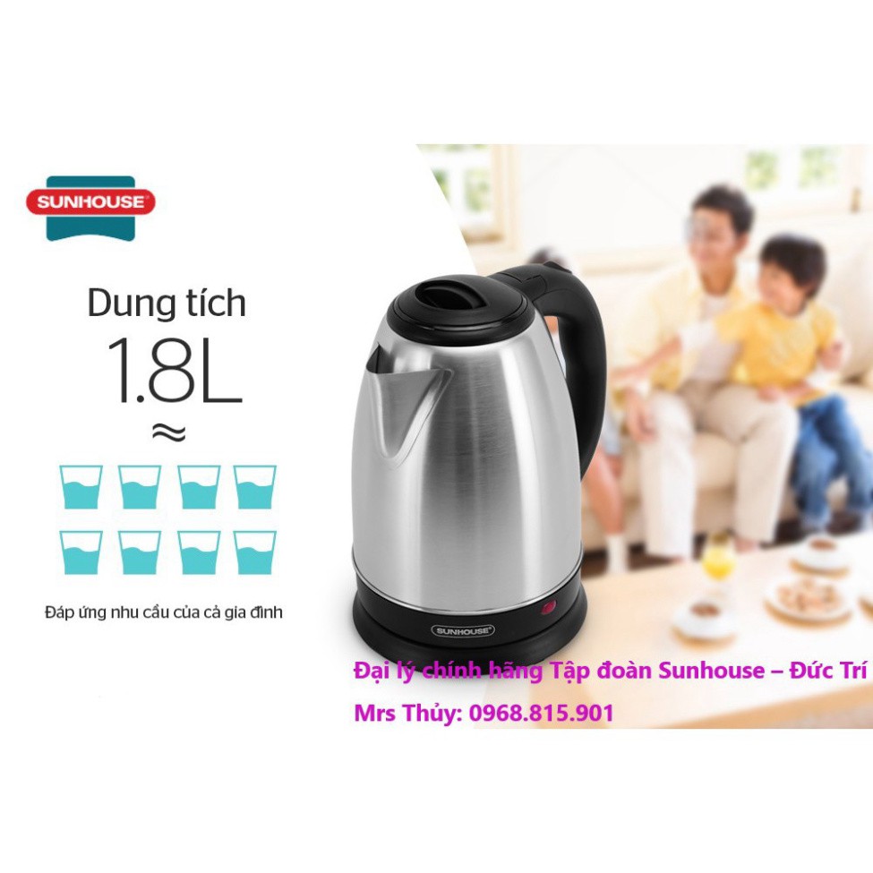 Bình nước Siêu tốc INOX 1.8L SUNHOUSE SHD1182