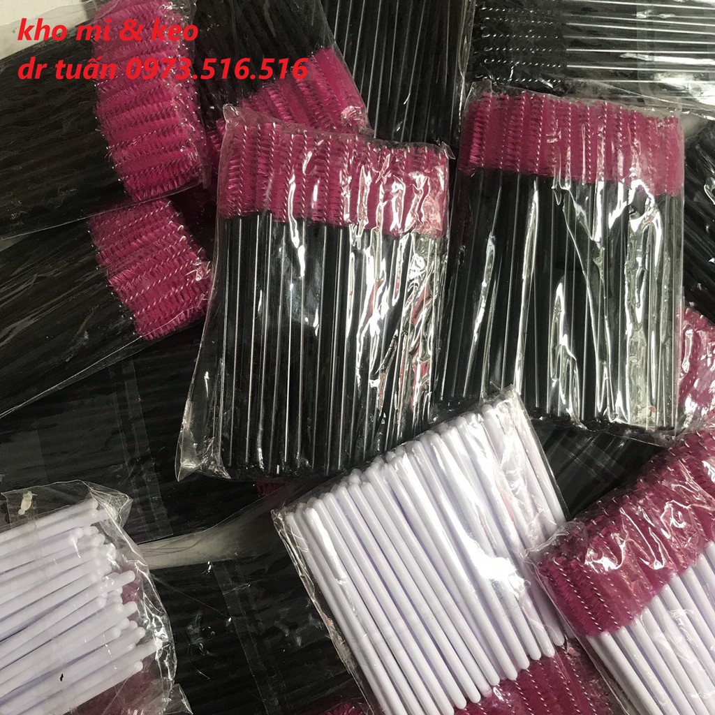 Chổi chai mi (bịch 50 cây, bịch 10 cây). dụng cụ nối mi mr Tuấn. | BigBuy360 - bigbuy360.vn