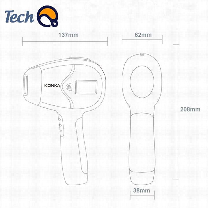 Máy Triệt Lông Cầm Tay Bằng Laser KONKA Chính Hãng, Giúp Loại Bỏ Lông Trên Cơ Thể - Bảo Hành 12 Tháng.