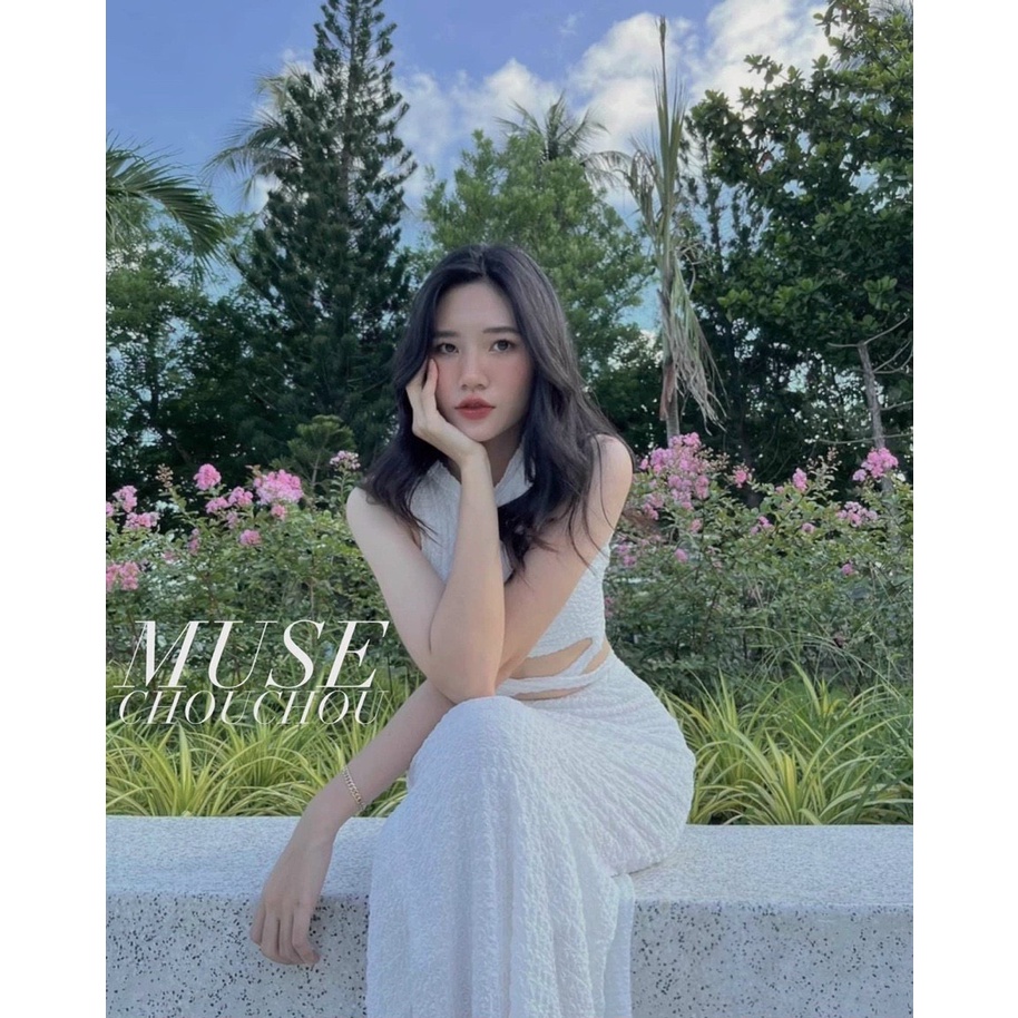 Đầm body nữ ba lỗ sát nách dáng dài khoét eo chéo dây tôn dáng MS5580